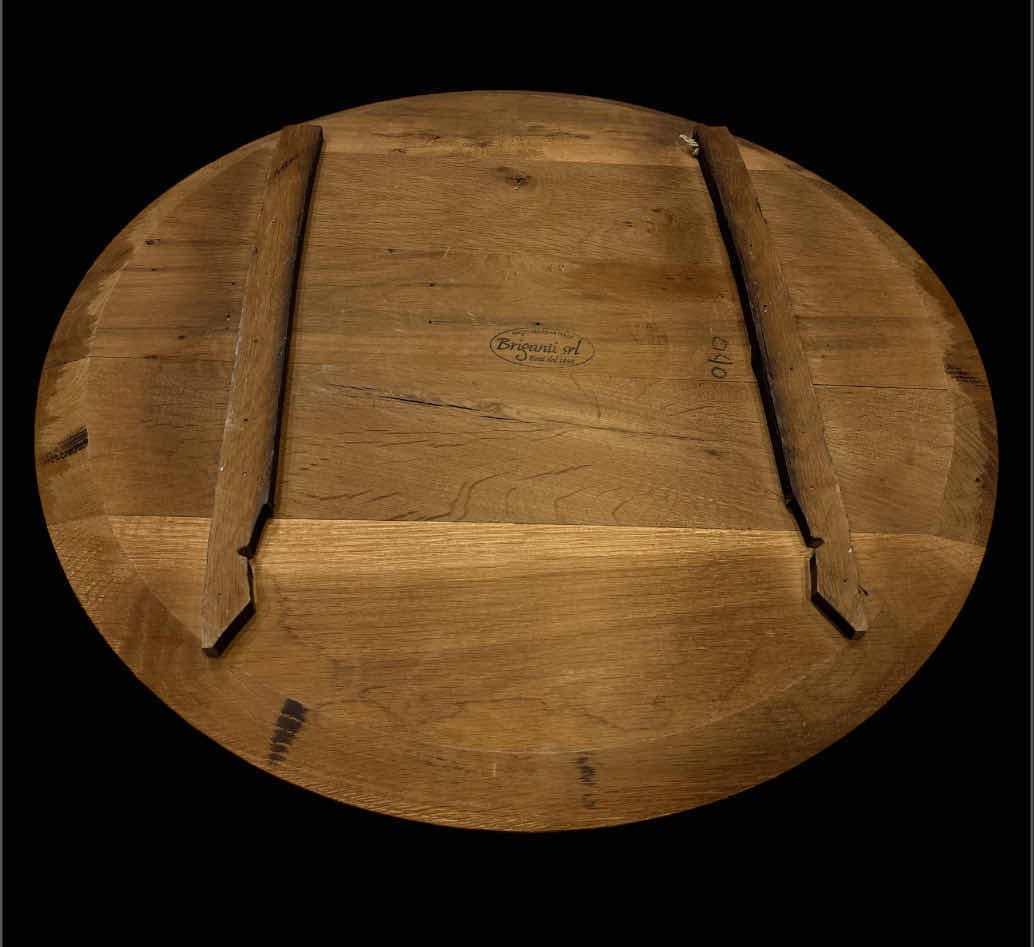 Photo 1 of BRIGANTI SRL BOTTI DAL 1800 WOODEN WINE 21” BARREL TOP/CHARCUTERIE BOARD/ DECOR