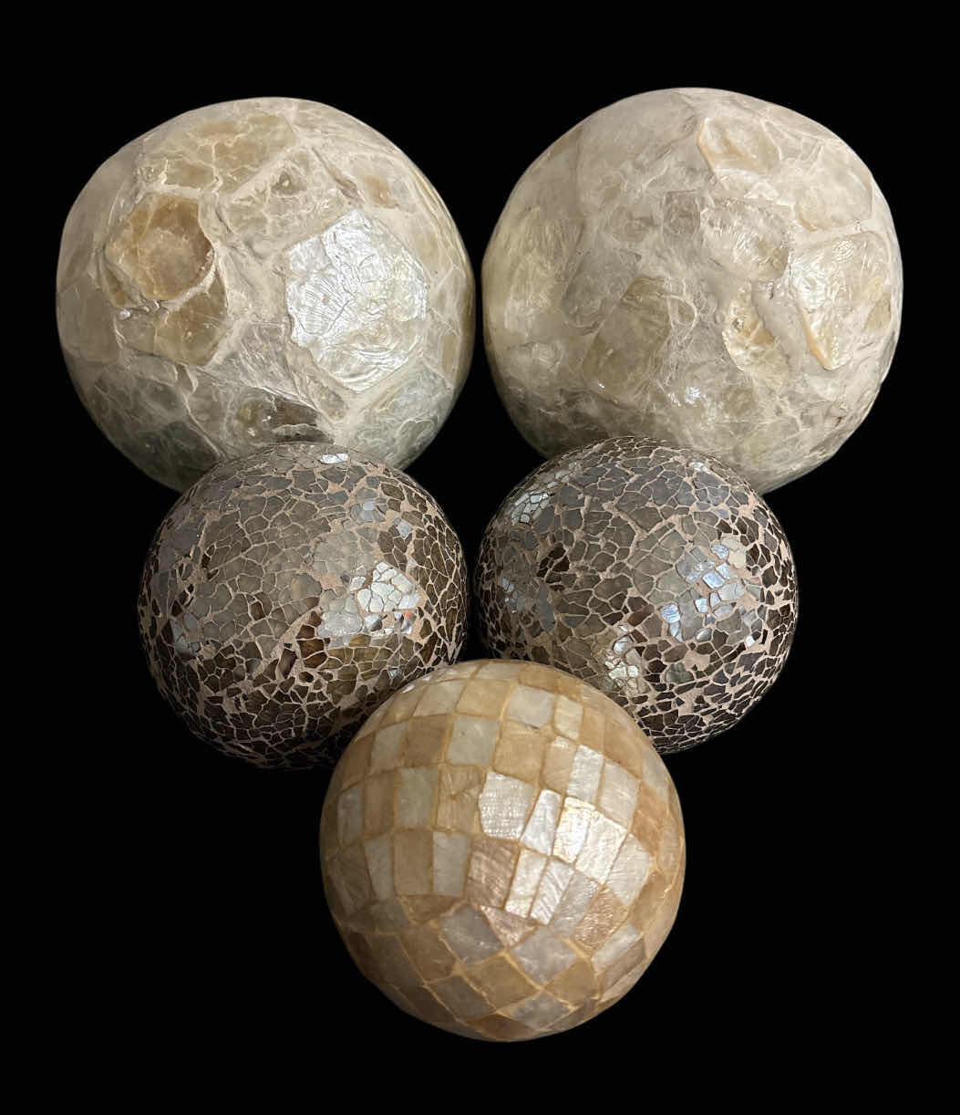 Photo 1 of Z GALLERIE 6” & 4” SPHERE 
MOSAIC DECORATIVE ORBS