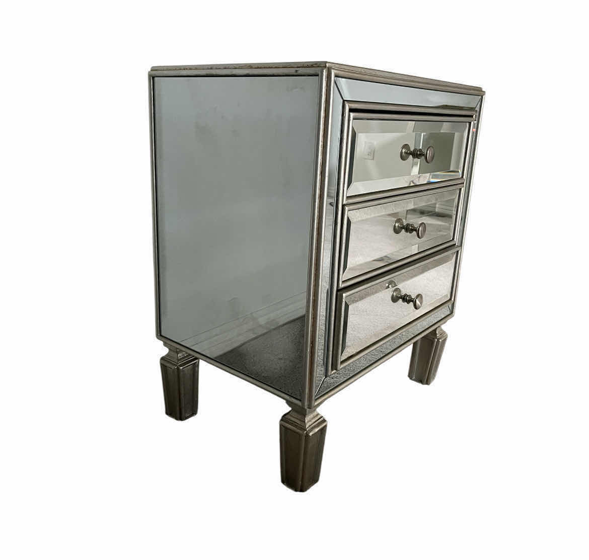Photo 1 of COAST TO COAST MIRROR PANELED 3 DRAWER NIGHTSTAND 22” X 15” H27”