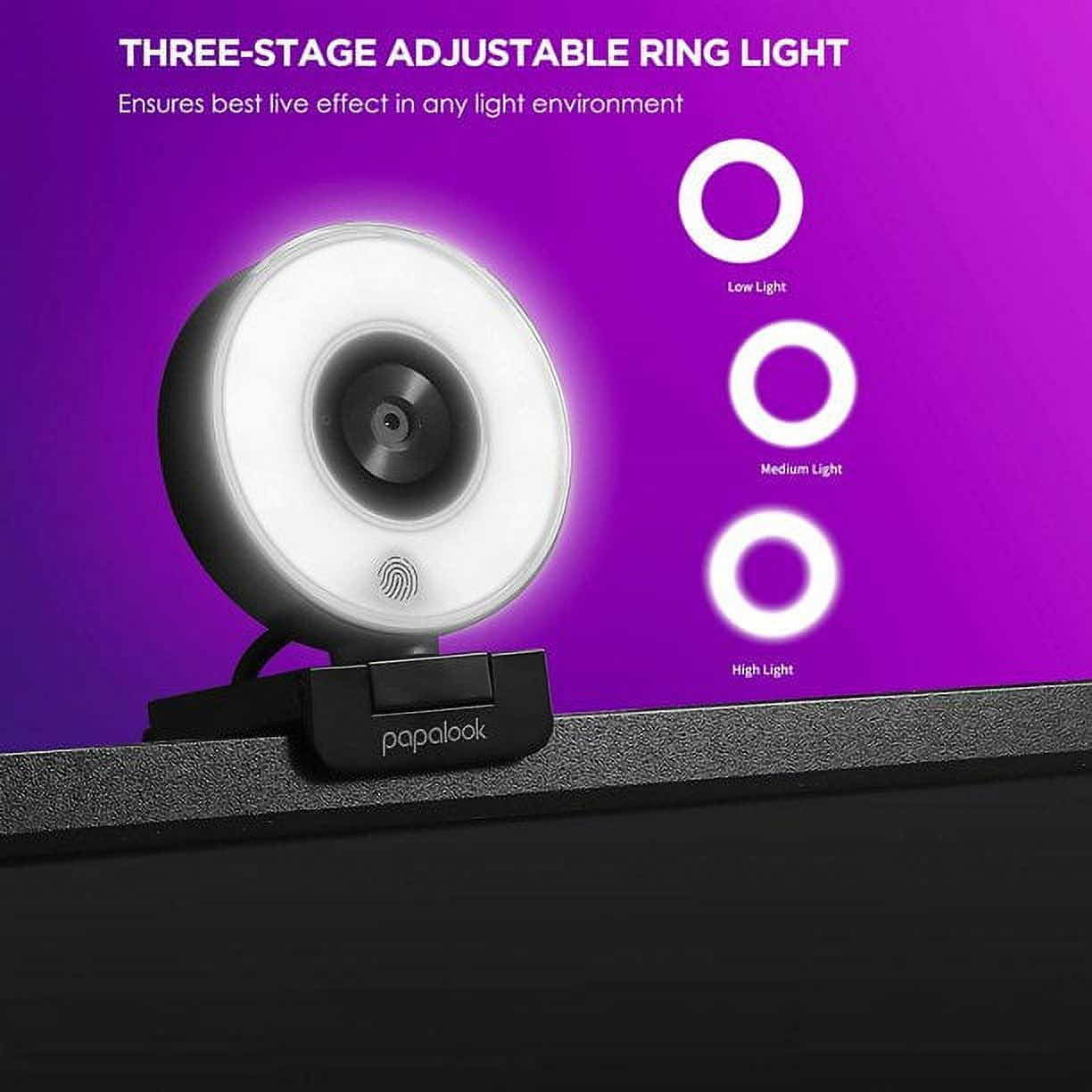 Photo 1 of PAPALOOK 1080P FIXED FOCUS LIVE STEAM WEBCAM W TRIPOD 2-PACK