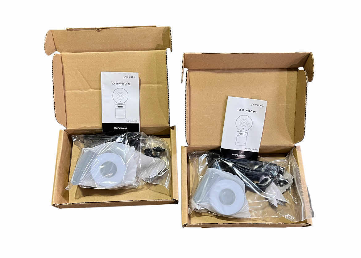 Photo 1 of PAPALOOK 1080P FIXED FOCUS LIVE STEAM WEBCAM W TRIPOD 2-PACK