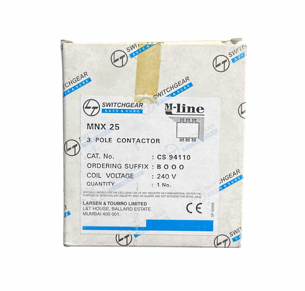 Photo 1 of SWITCHGEAR M-LINE 240V 3-POLE CONTACTOR  RELAY MNX 25