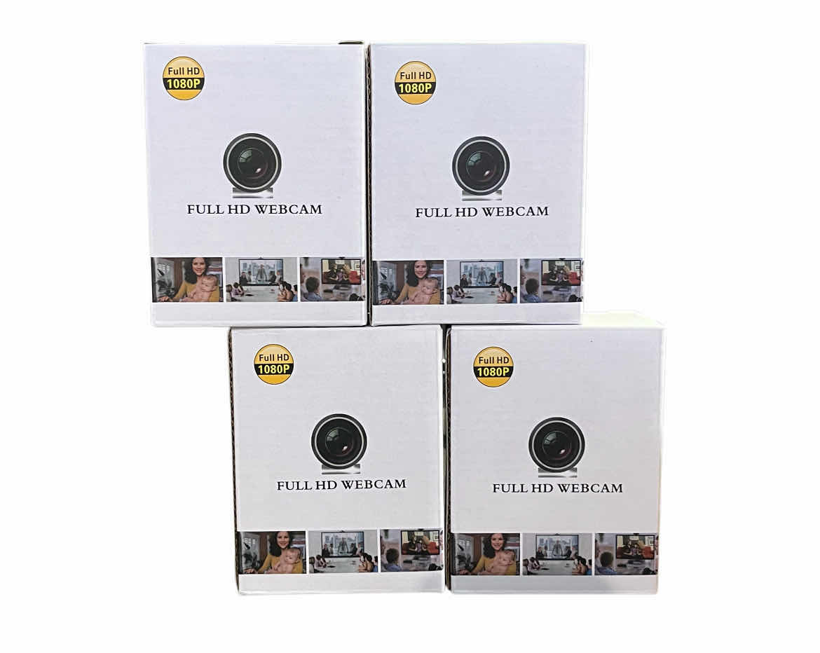 Photo 1 of FULL HD 1080P BUILT-IN MICROPHONE BLACK WEBCAM 4-PACK