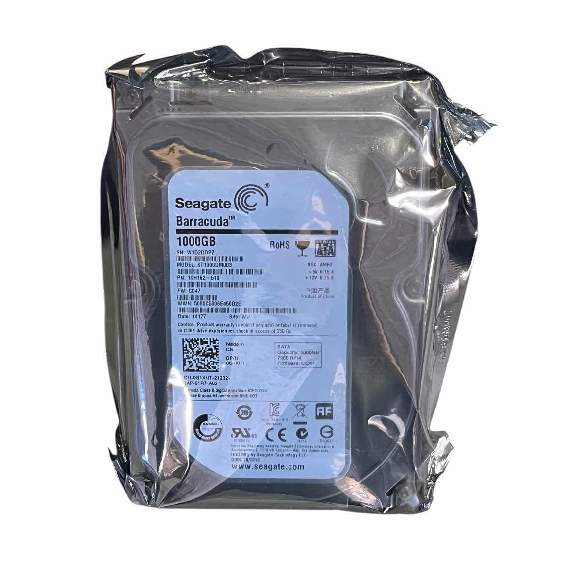 Photo 1 of SEAGATE BARRACUDA 1TB 7.2K SATA 6G 64MB 3.5" HARD DRIVE ST1000DM003