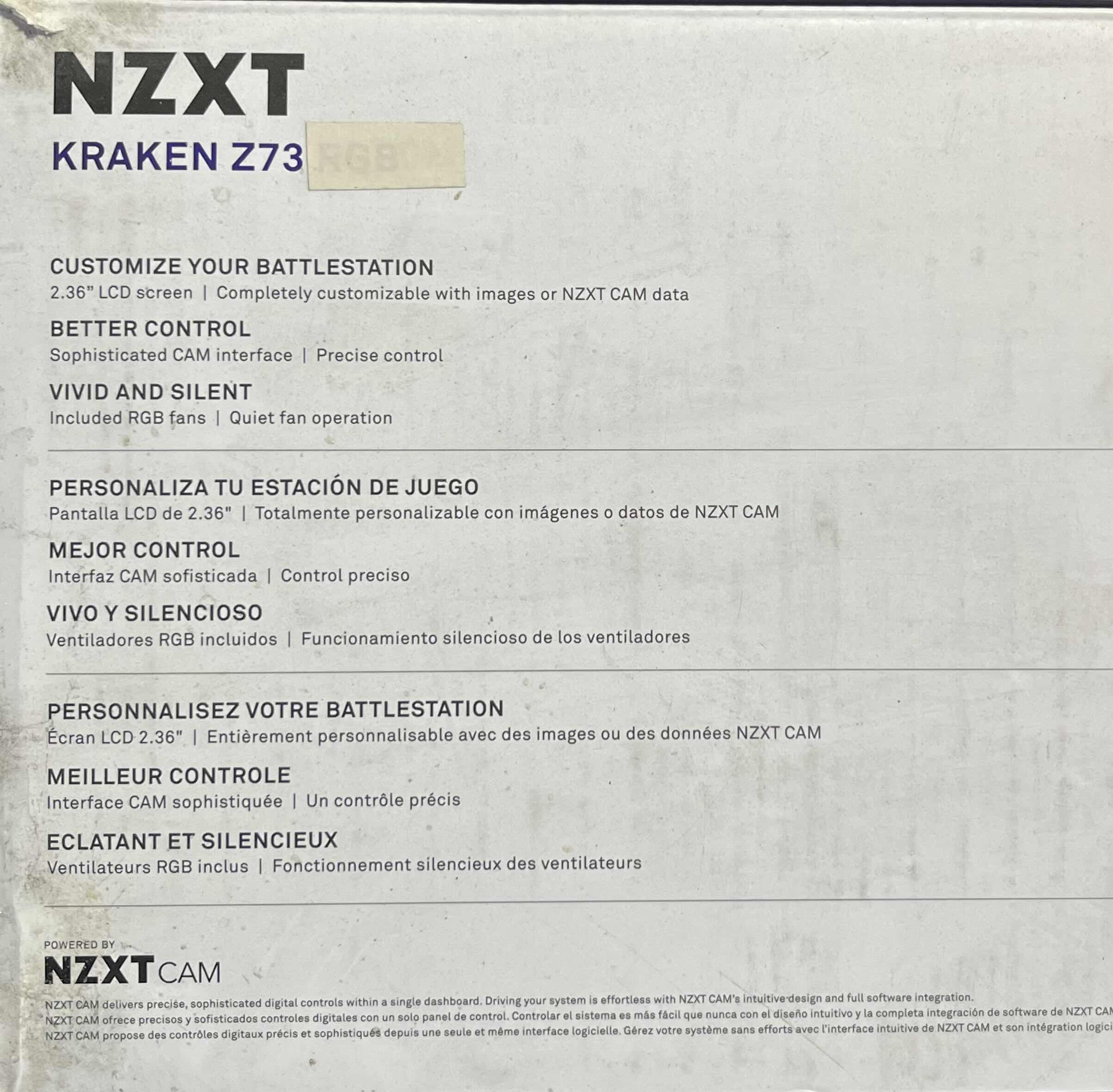 Photo 1 of NZXT KRAKEN 360MM LIQUID COOLER W LCD DISPLAY Z73
