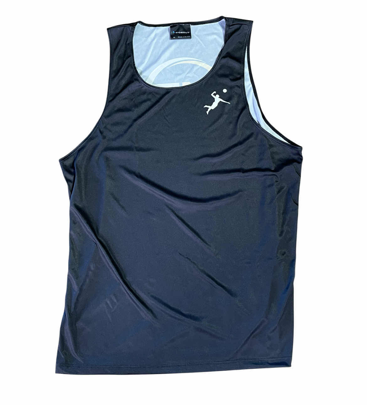 Photo 1 of SIDEOUT BLACK LIFE IS BEACHY VOLLEYBALL ME EVANS POLYESTER TANK TOP MENS XL 5-PACK