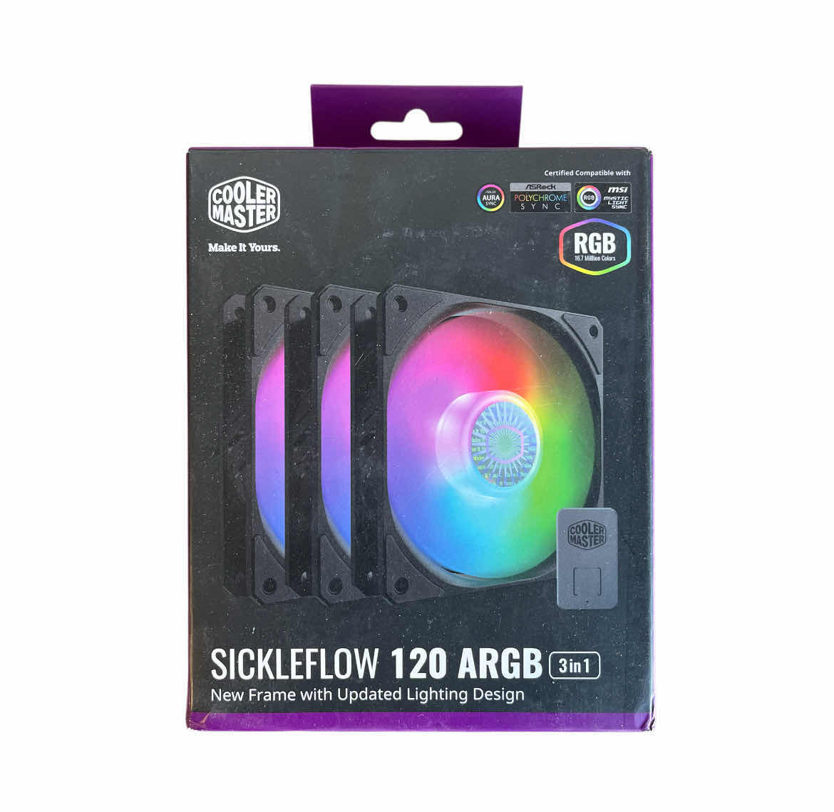 Photo 1 of COOLMASTER SICKLEFLOW 120 ARGB REVERSE EDITION 3-IN-1 FAN