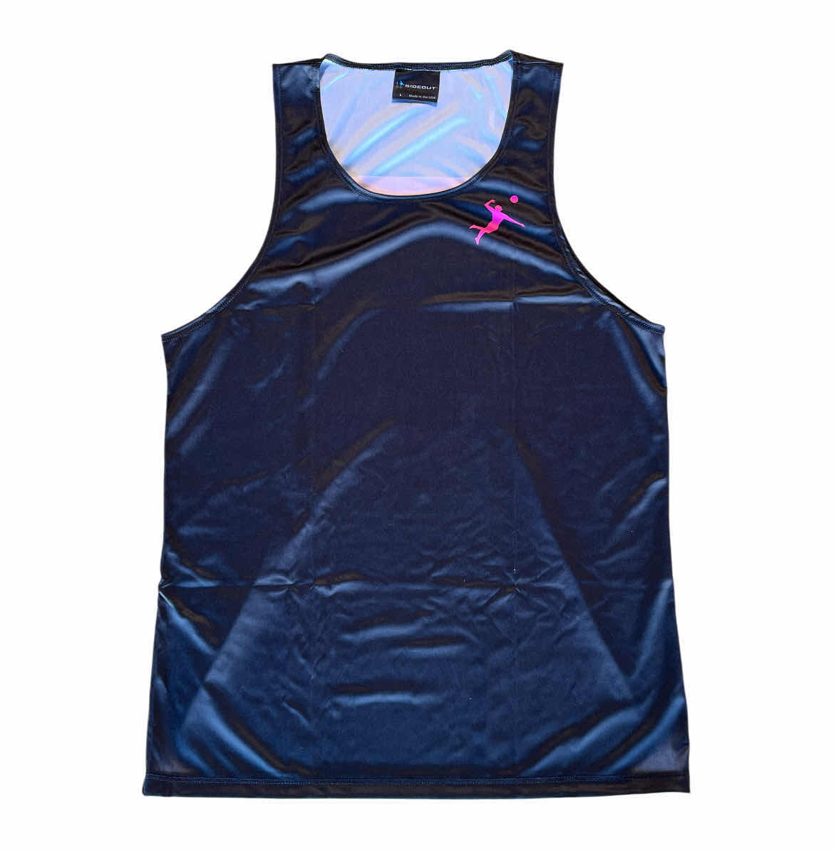 Photo 1 of SIDEOUT BLACK TROY FIELD LIFE IS BEACHY AVP POLYESTER TANK TOP MENS SMALL