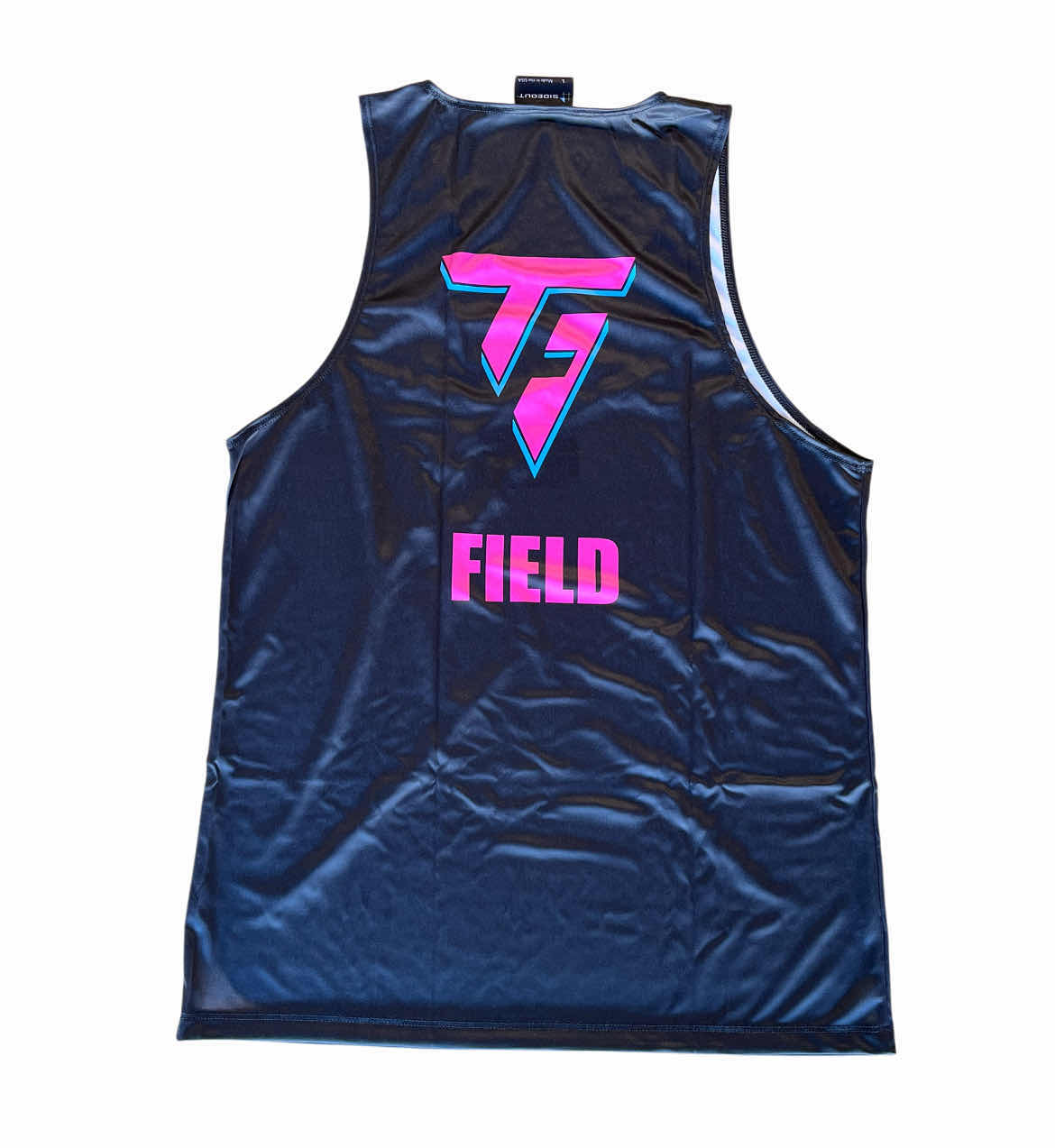 Photo 1 of SIDEOUT BLACK TROY FIELD LIFE IS BEACHY AVP POLYESTER TANK TOP MENS SMALL