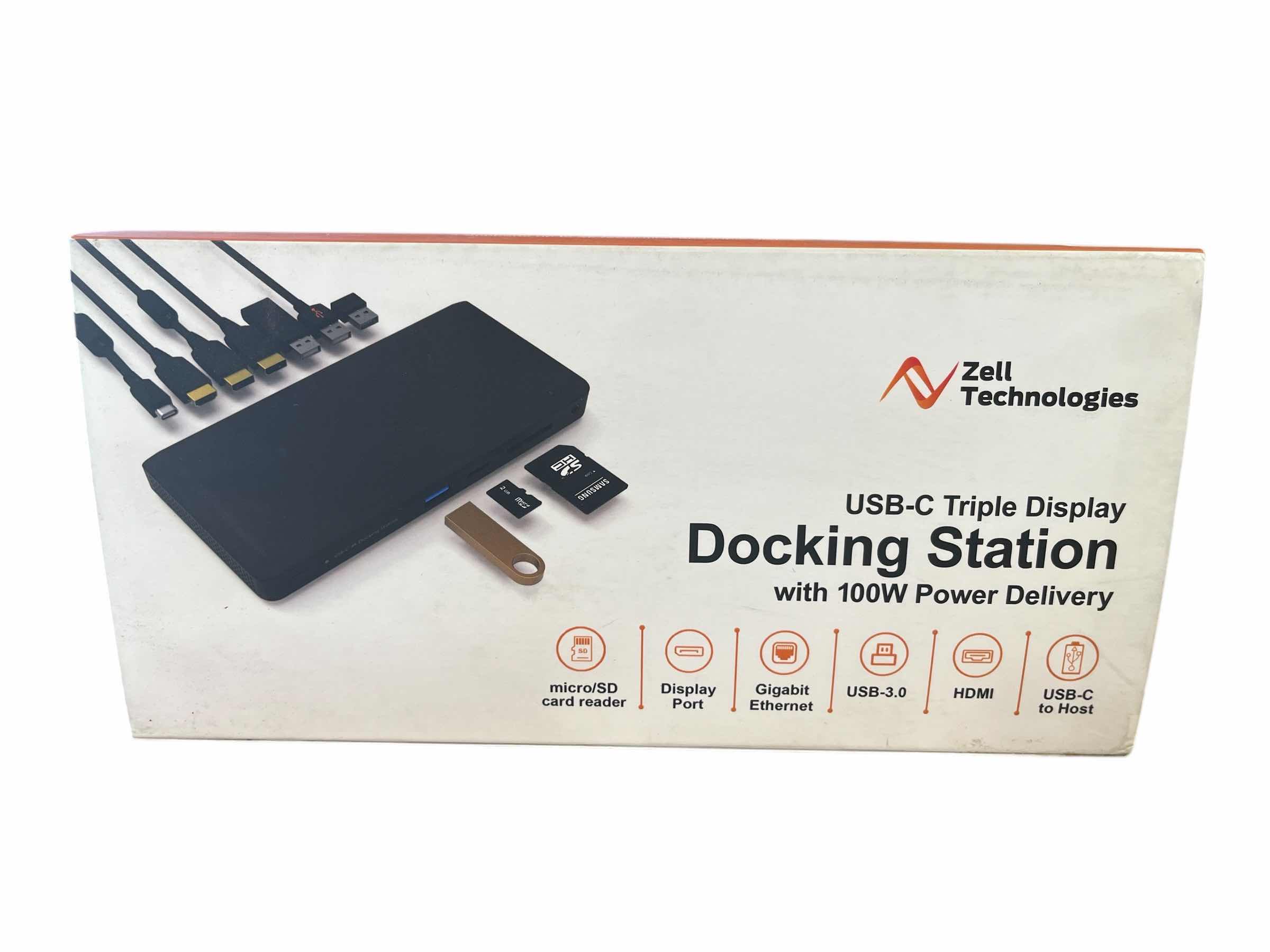 Photo 1 of ZELL TECHNOLOGIES USB-C TRIPLE DISPLAY 100W POWER DELIVERY DOCKING STATION