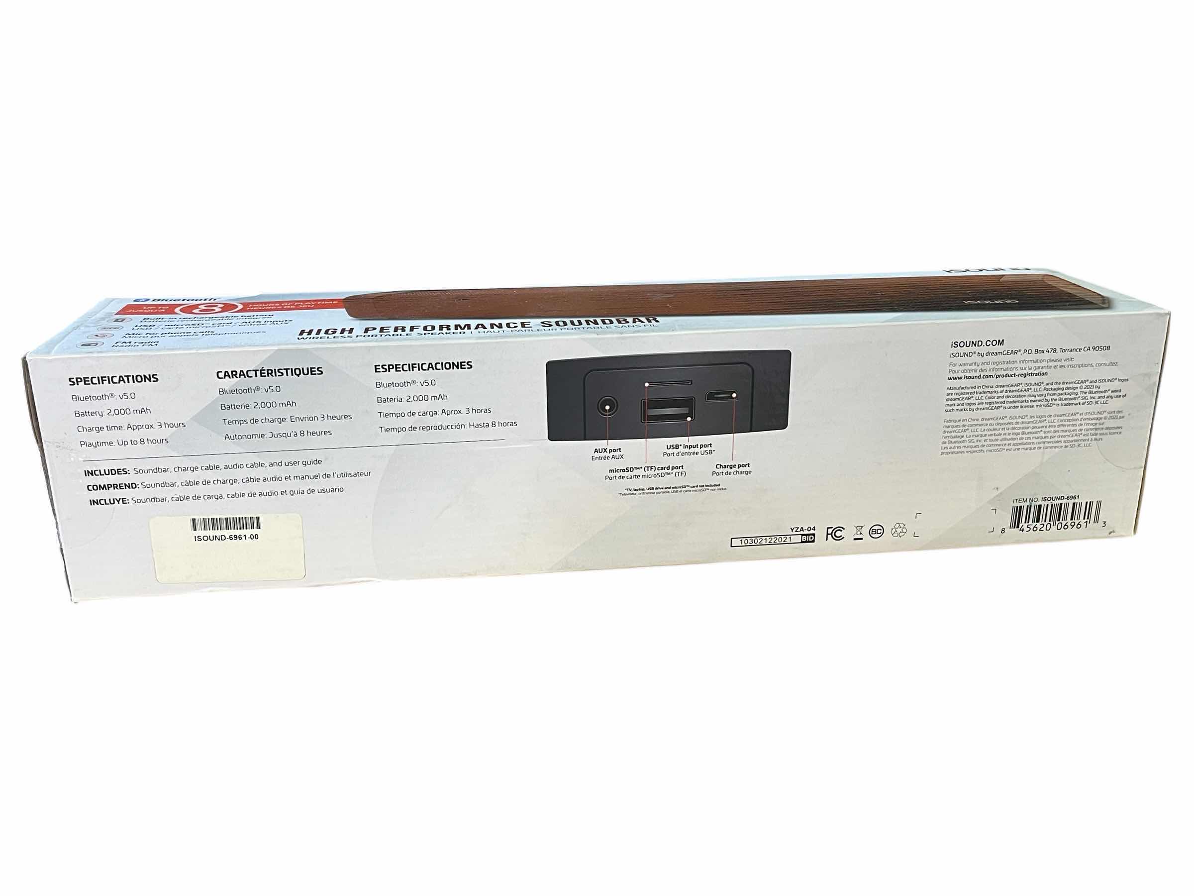 Photo 1 of iSOUND HIGH PERFORMANCE WIRELESS PORTABLE SOUNDBAR
