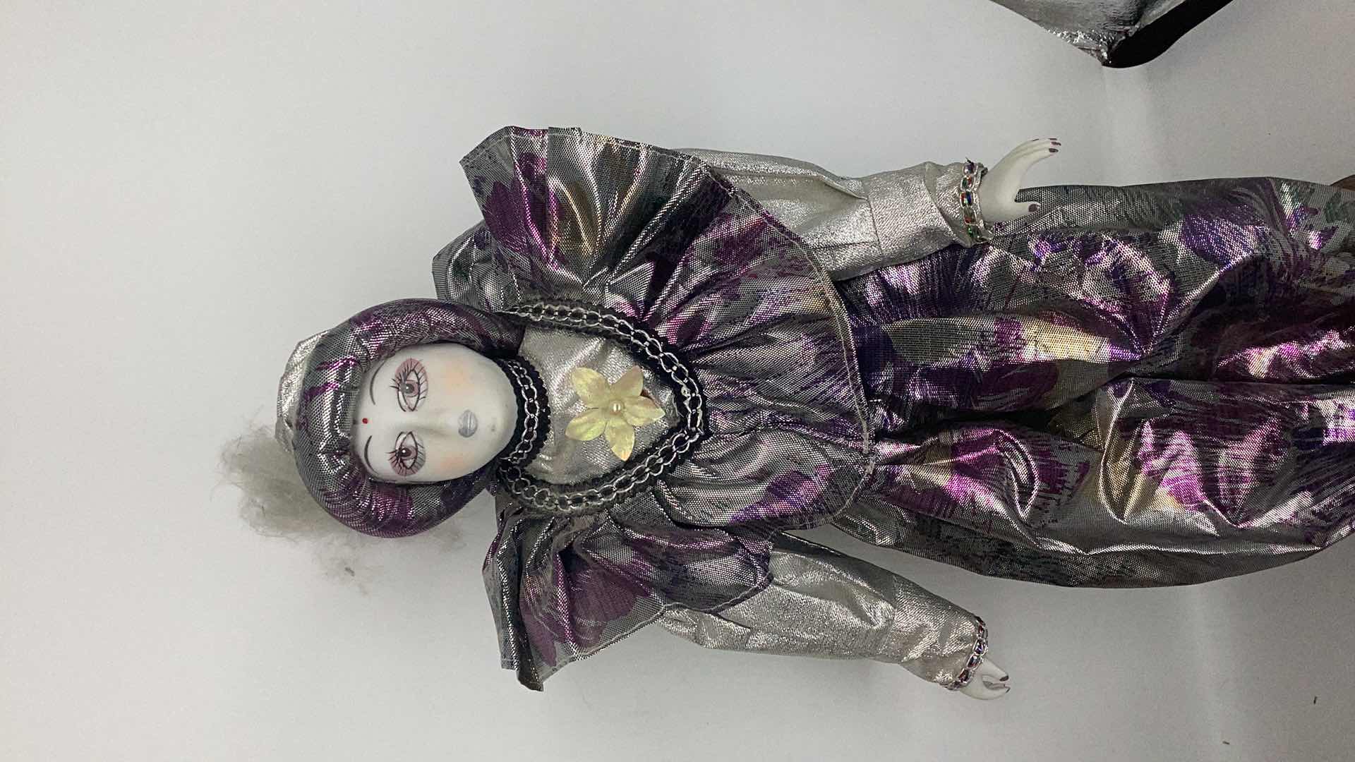 Photo 2 of THREE COLLECTIBLE PORCELAIN DOLLS TALLEST 18”