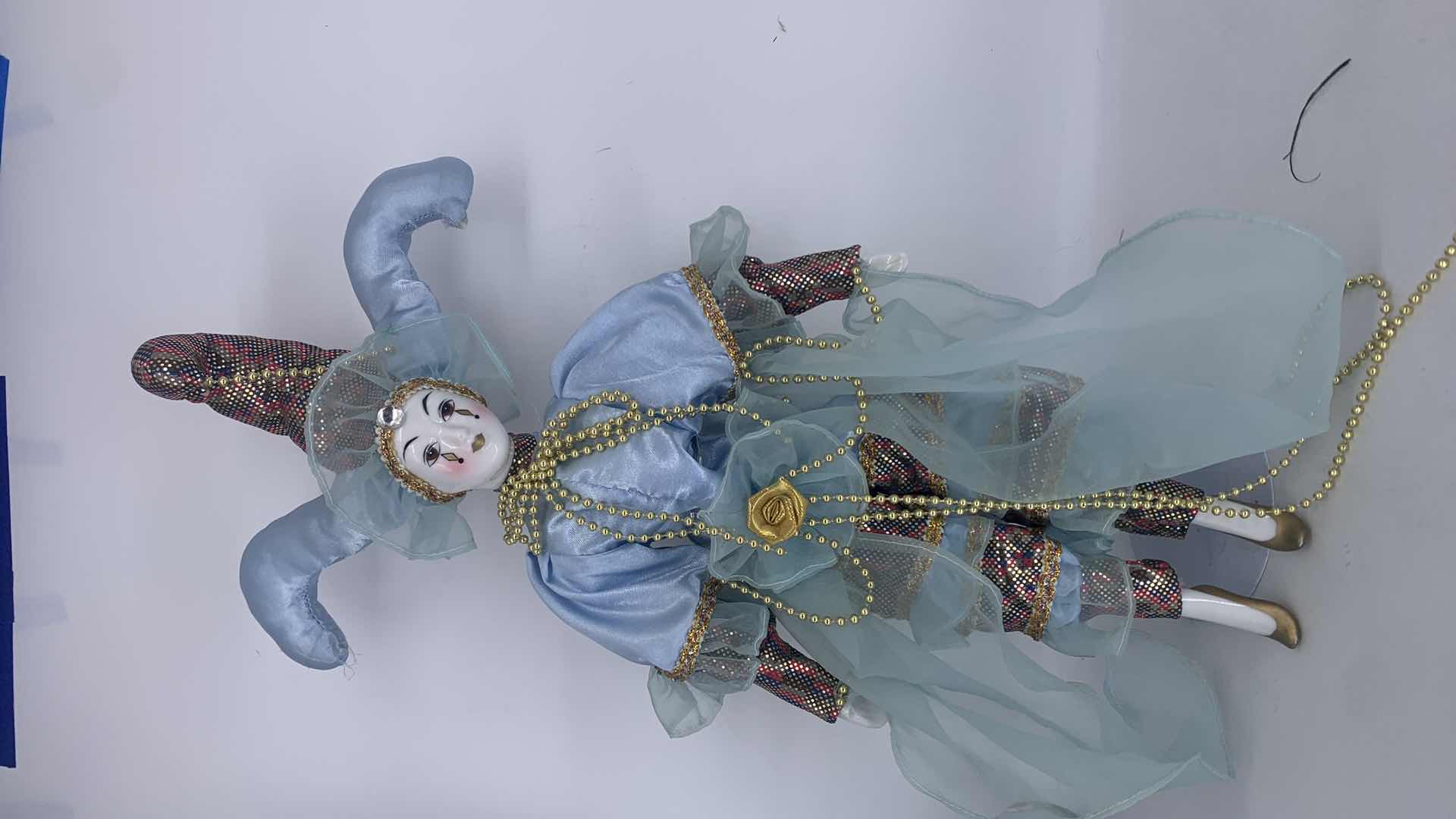 Photo 2 of TWO COLLECTIBLE PORCELAIN DOLLS H18”