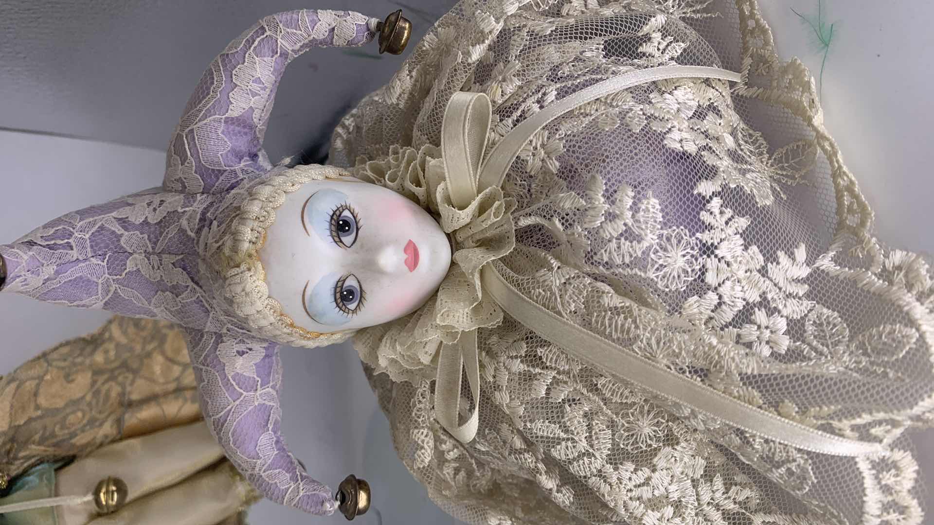 Photo 4 of TWO COLLECTIBLE PORCELAIN DOLLS AND MUSIC BOX