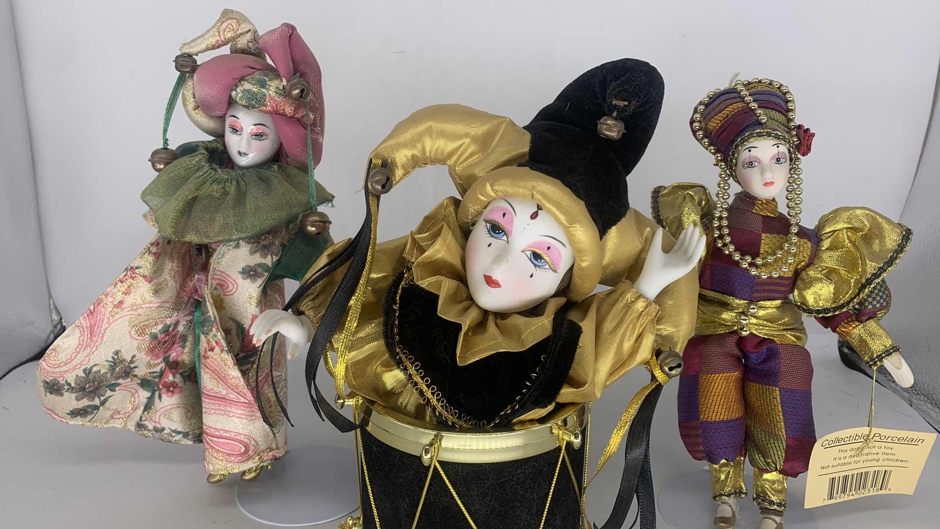 Photo 1 of TWO COLLECTIBLE PORCELAIN DOLLS AND MUSIC BOX