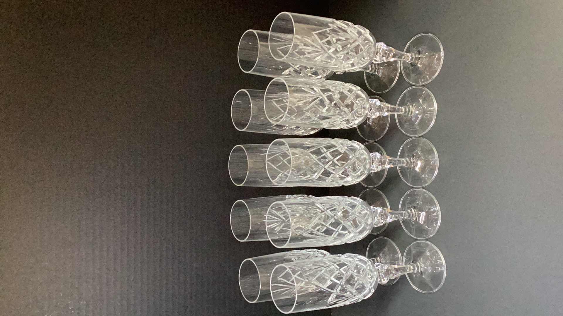 Photo 2 of 10 WATERFORD FLUTE GLASSES