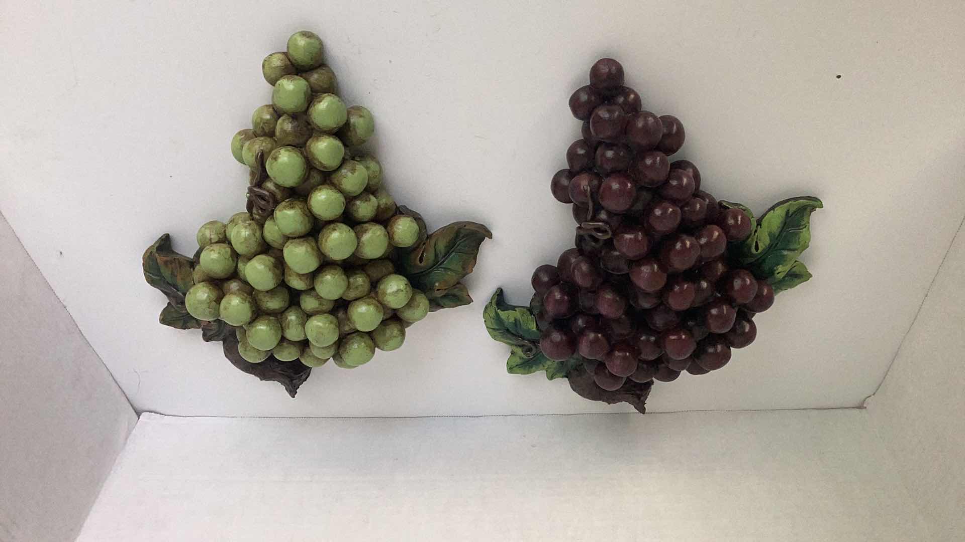 Photo 1 of TWO GRAPE INSPIRED WALL HANGINGS 11” X 12”