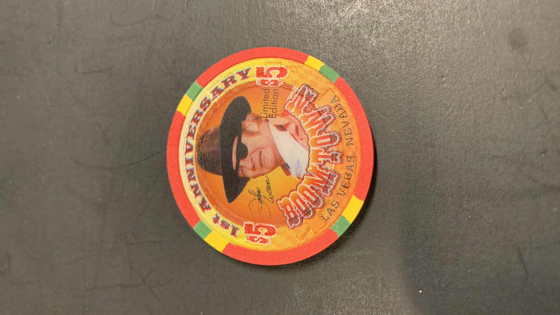 Photo 2 of LAS VEGAS BOOMTOWN FIRST ANNIVERSARY $5 GAMBLING CHIP