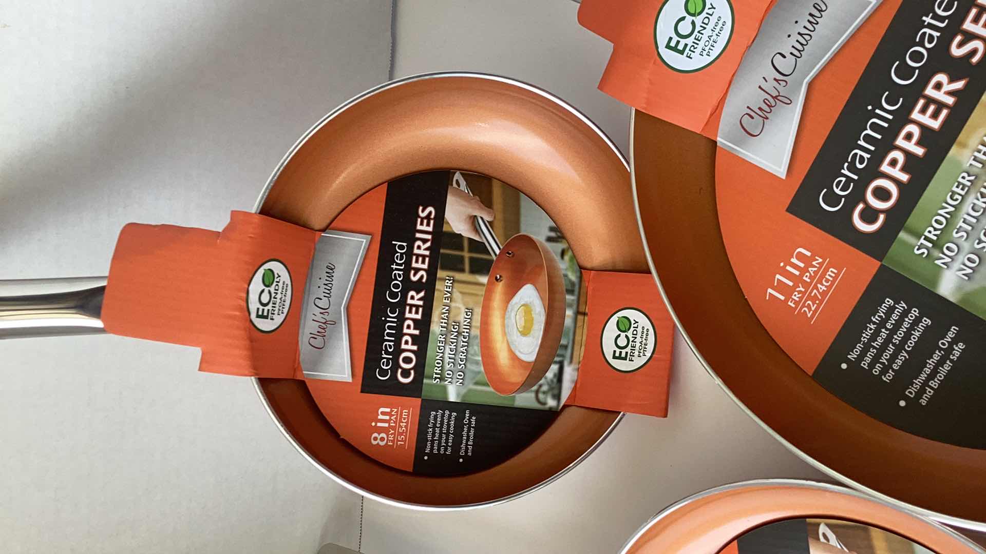 Photo 3 of CHEF’S CUISINE CERAMIC COATED COPPER COOKWARE BRAND NEW