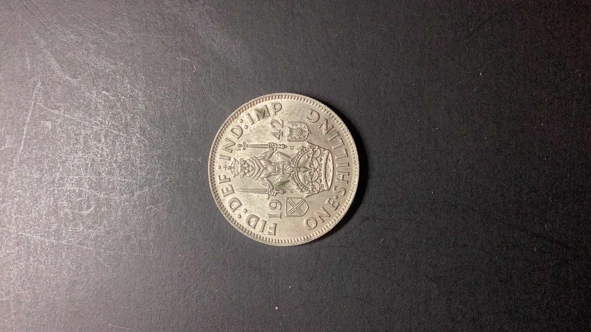 Photo 1 of GREAT BRITAIN-1942 SHILLING $15