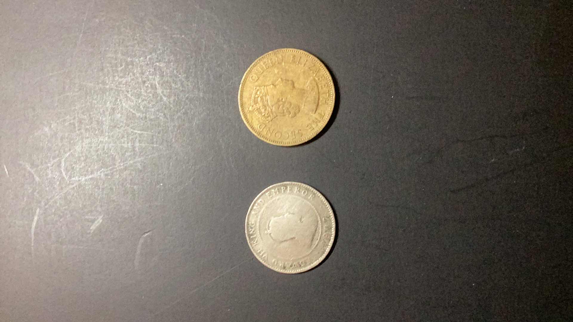 Photo 1 of JAMAICA-1907/1965 HALF PENNY AND 1 PENNY $5