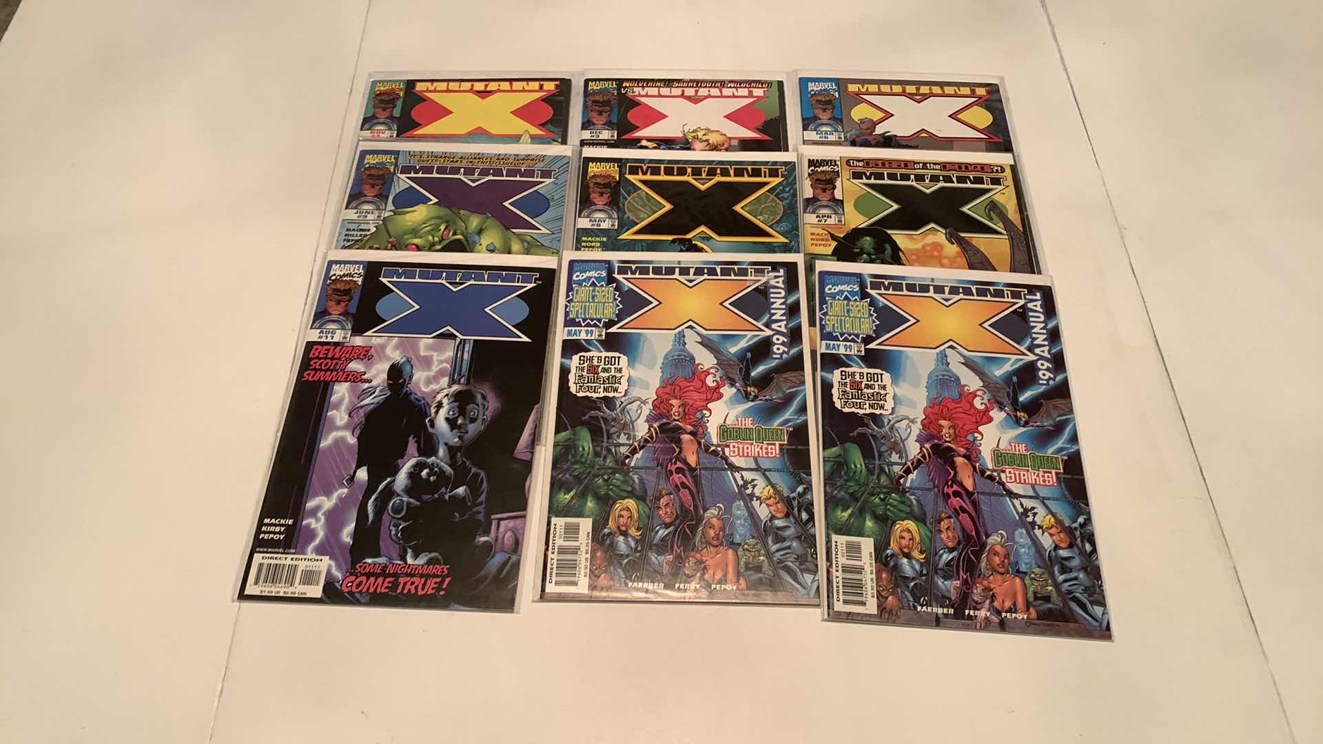 Photo 1 of 9- MARVEL MUTANT X COMICS