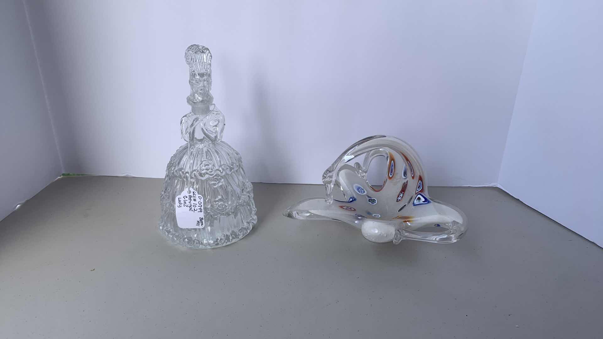 Photo 1 of TWO GLASS COLLECTIBLES, PORTIGAL GLASS LADY, GLASS SWAN