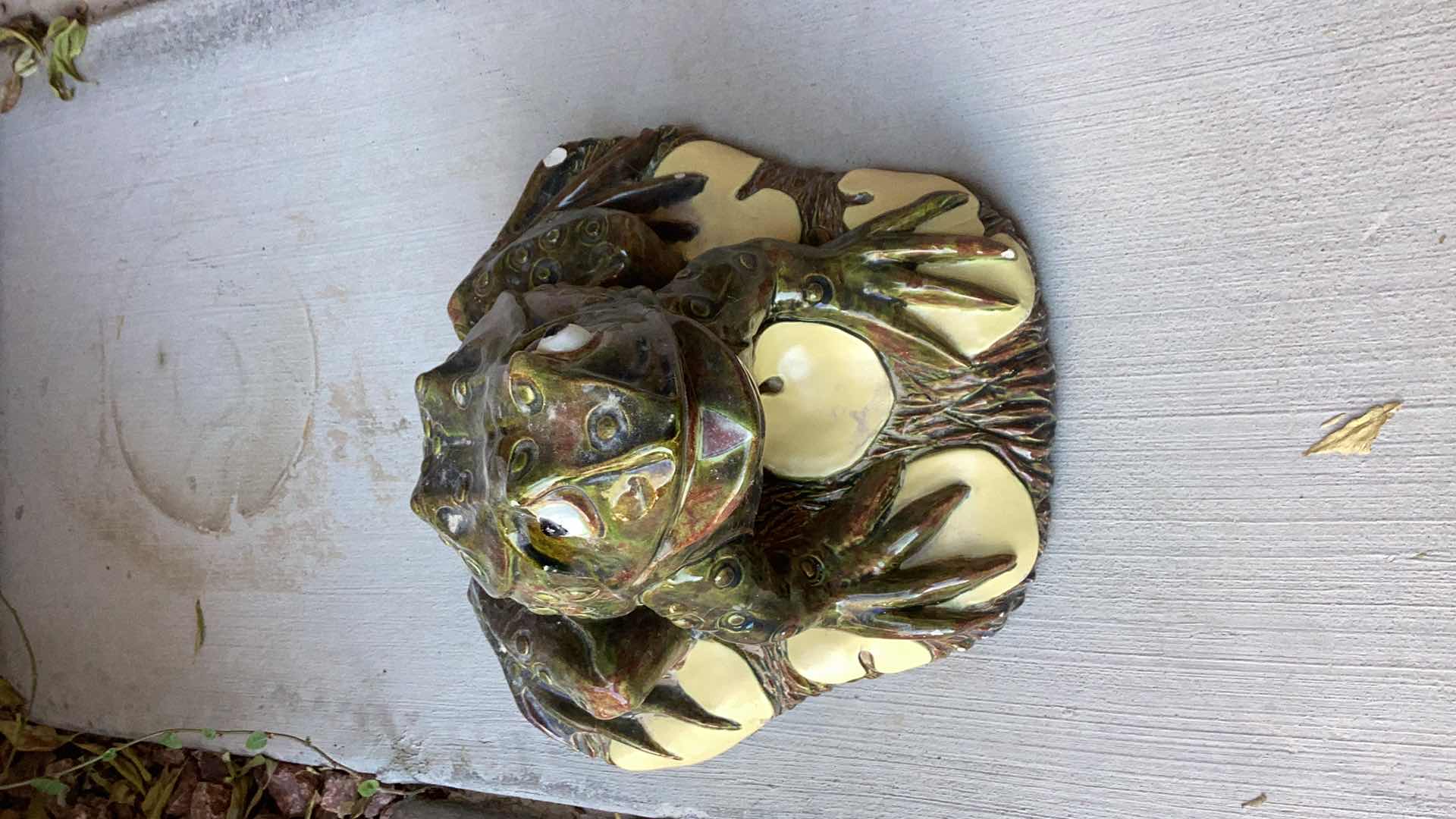 Photo 1 of OUTDOOR FROG STATUE 12” X H9”