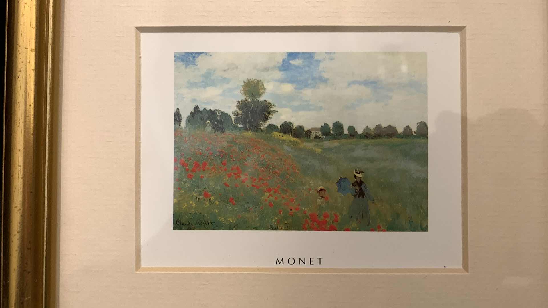 Photo 3 of ARTWORK, MONET IN GOLD FRAME, 7.5” x 6.5”, 2 PIECES
