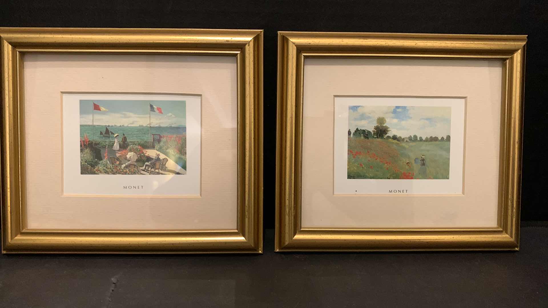 Photo 1 of ARTWORK, MONET IN GOLD FRAME, 7.5” x 6.5”, 2 PIECES