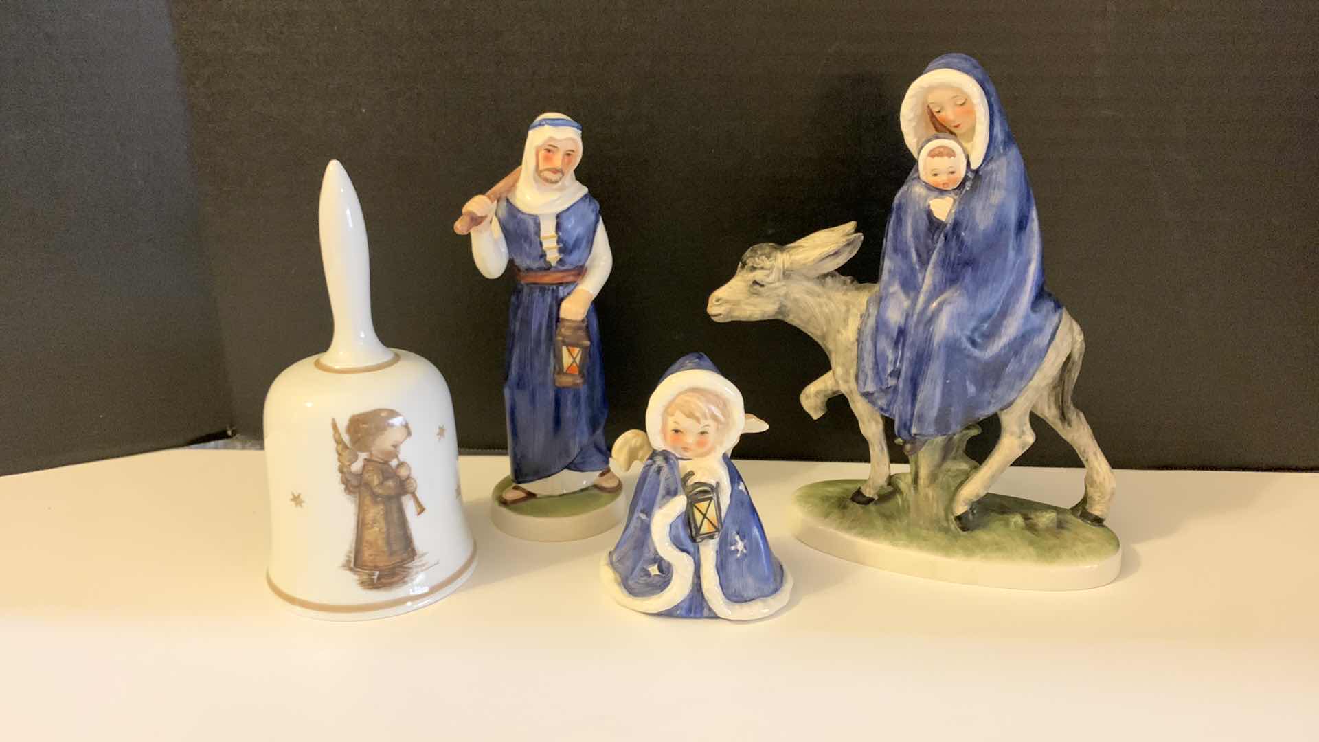 Photo 1 of CHRISTMAS COLLECTIBLES, GOEBEL NATIVITY AND ANGEL, SISTER BERTA HUMMEL BELL
