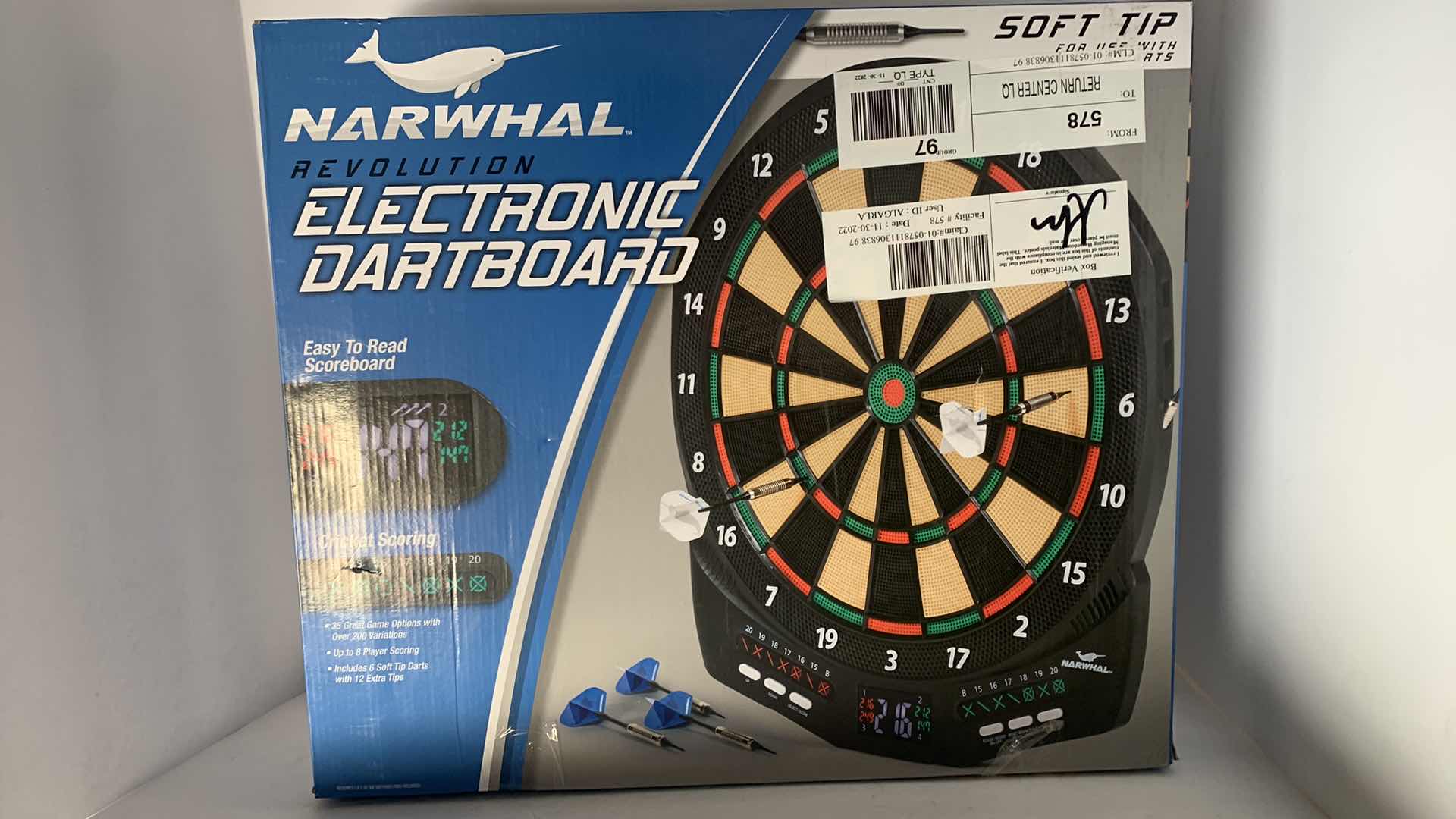 Photo 1 of NARWHAL REVOLUTION ELECTRONIC DARTBOARD