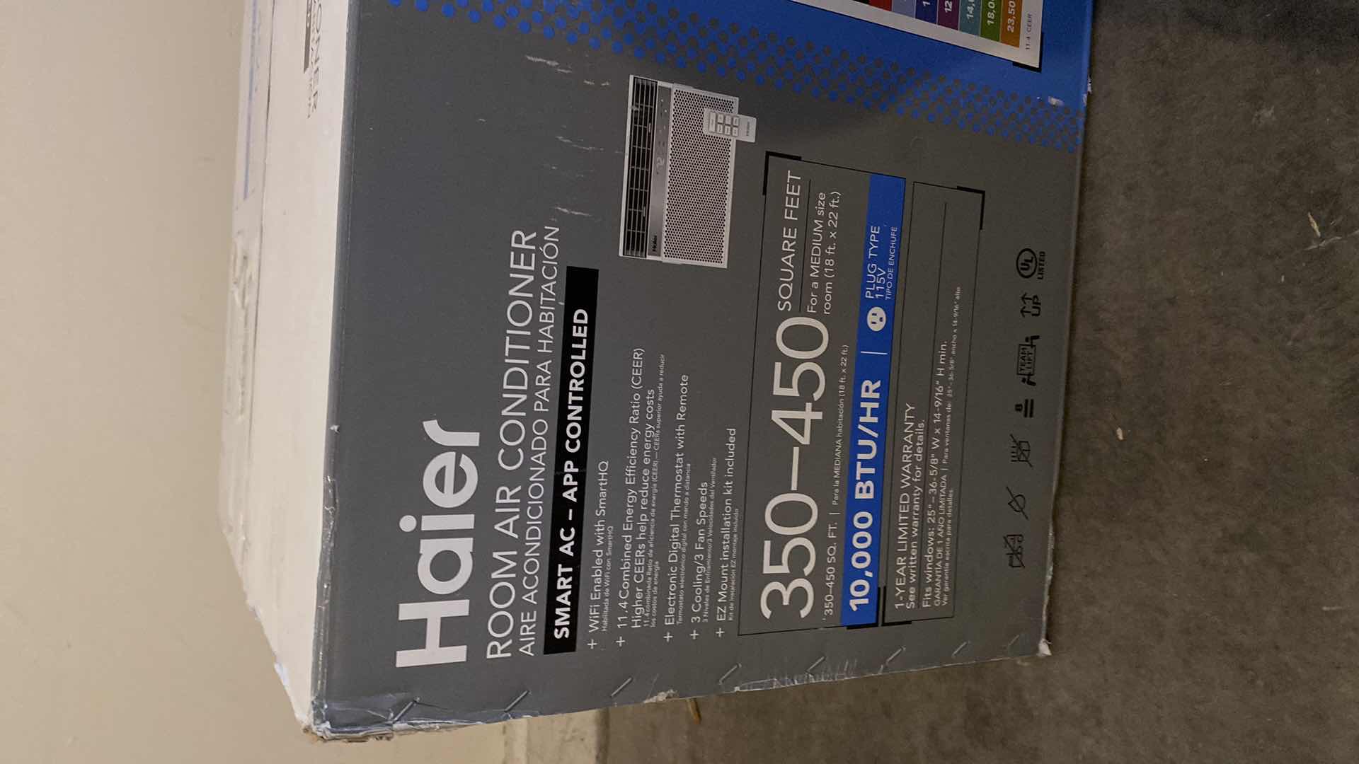 Photo 2 of HAIER ENERGY STAR 10,000 BTU SMART ELECTRONIC WINDOW AIR CONDITIONER 
