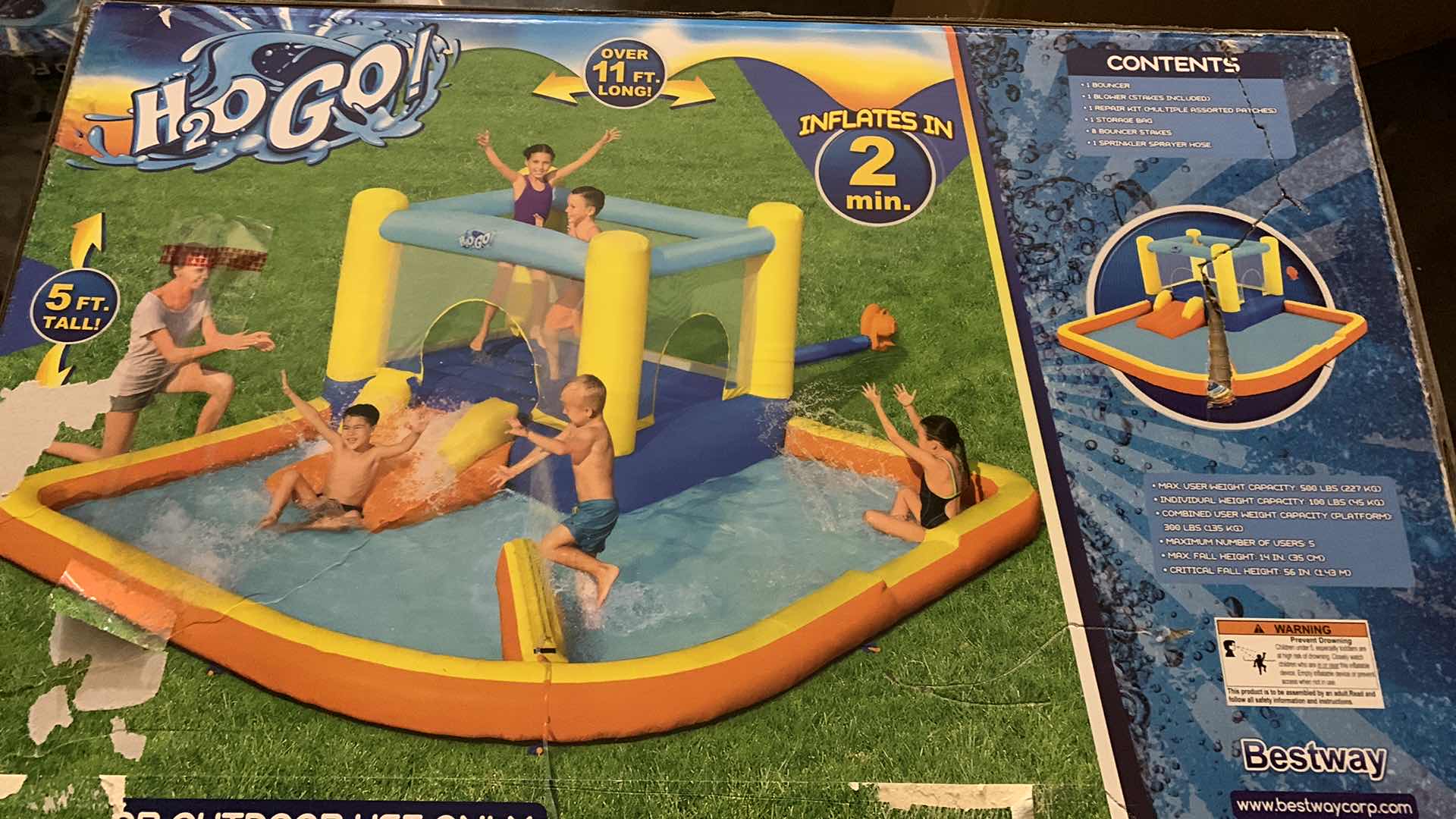 Photo 1 of H2GO BESTWAY BEACH BOUNCE WATER PARK, POOL AND PLAY OVER 11 FT LONG, INFLATES IN 2 MIN