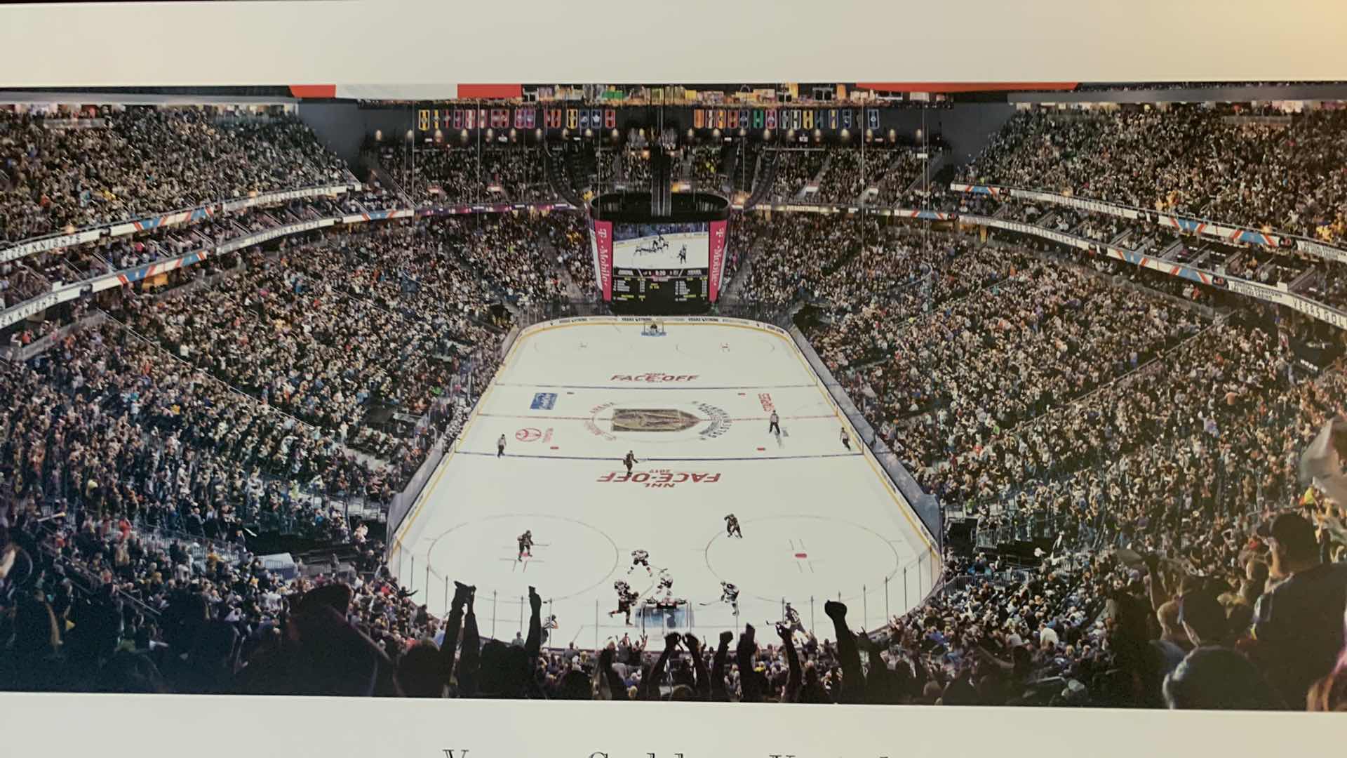 Photo 3 of GOLDEN KNIGHTS LIMITED EDITION PANORAMIC PHOTO TAKEN FIRST REGULAR SEASON HOME GAME OCT 10 2017 40” x 13.5” w COA