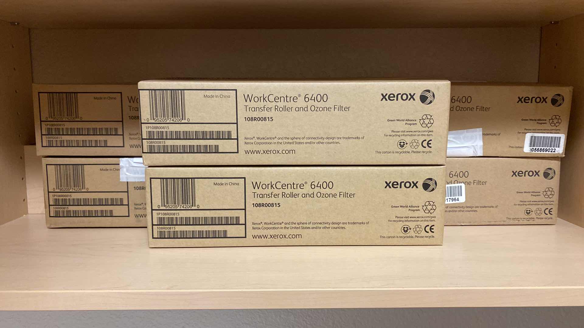 Photo 1 of NEW IN BOX 6-XEROX WORK CENTRE TRANSFER ROLLER AND OZONE FILTERS #108R00815