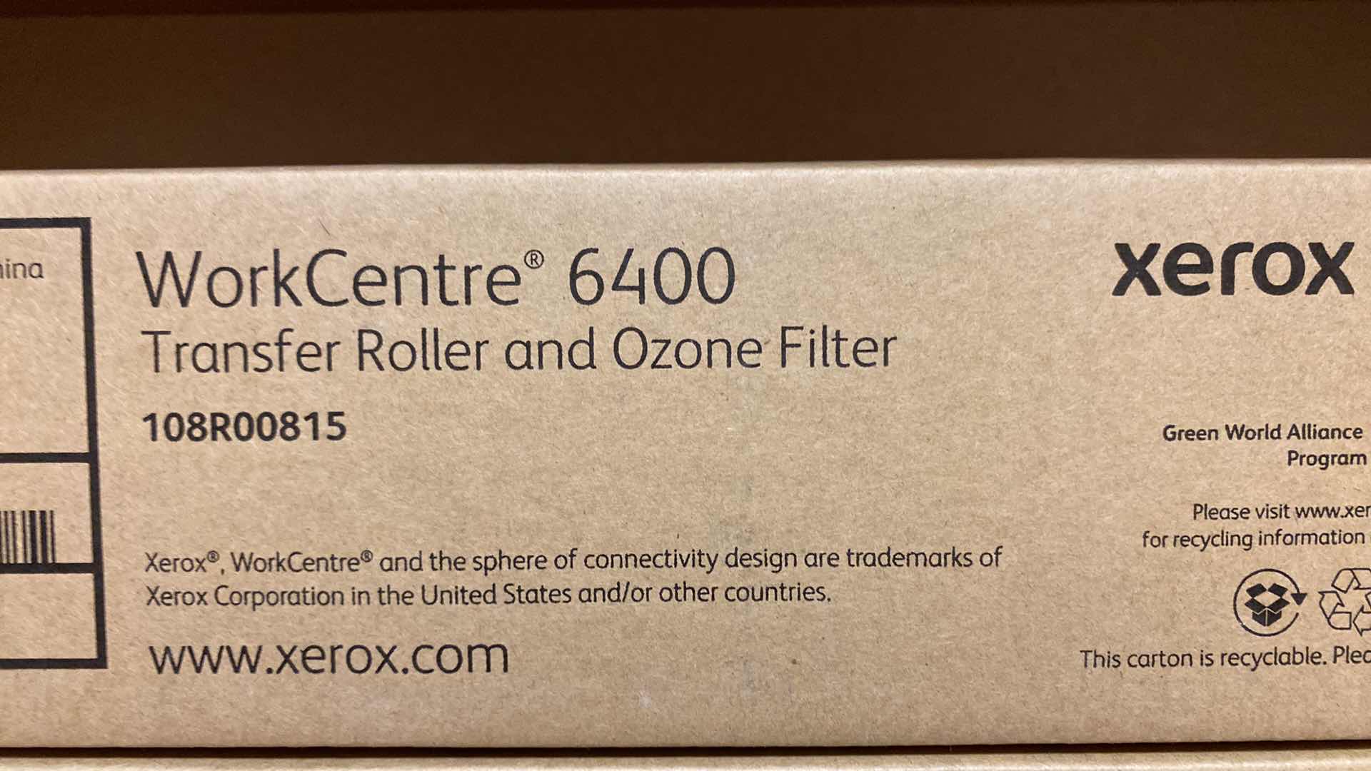 Photo 3 of NEW IN BOX 6-XEROX WORK CENTRE TRANSFER ROLLER AND OZONE FILTERS #108R00815