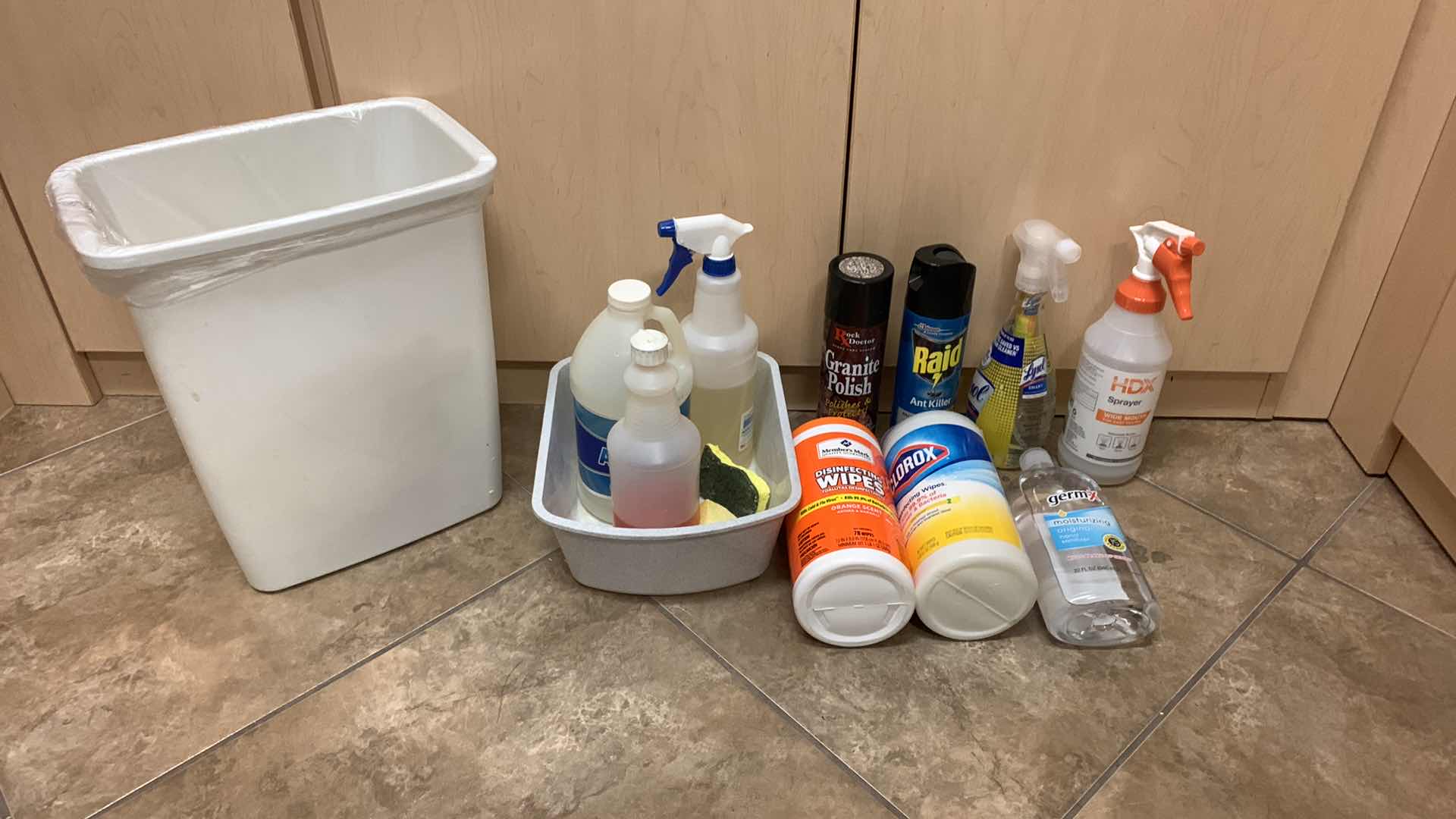 Photo 4 of CLEANING SUPPLIES AND WASTEBASKET
