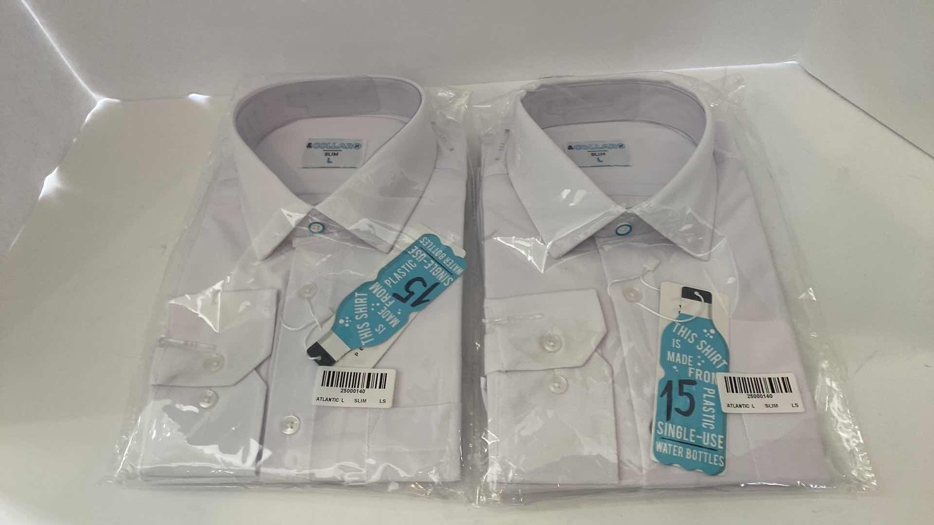 Photo 1 of NEW-2 COLLAR MENS DRESS SHIRTS SUZE LARGE SLIM