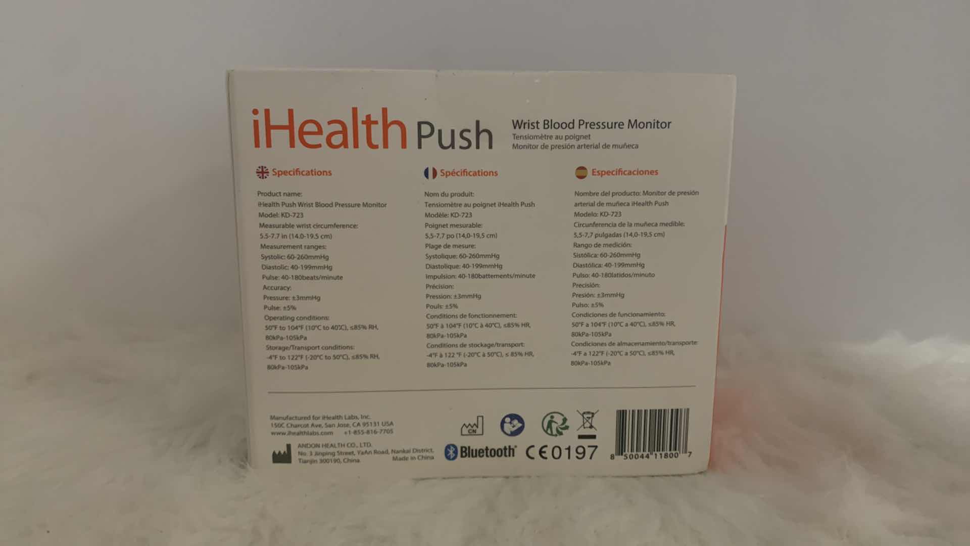 Photo 2 of NEW iHEALTH PUSH WRIST BLOOD PRESSURE MONITOR