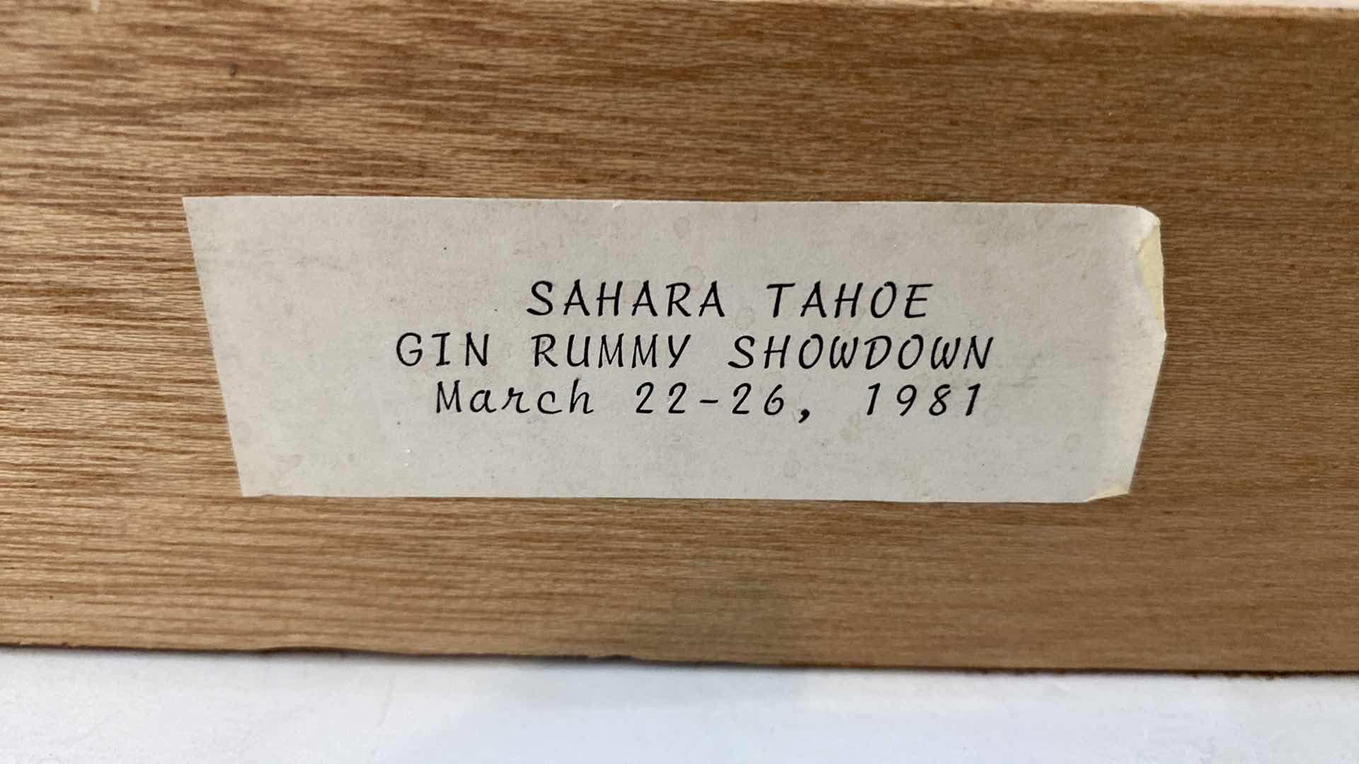Photo 2 of SAHARA TAHOE POKER CHIPS IN WOOD BOX