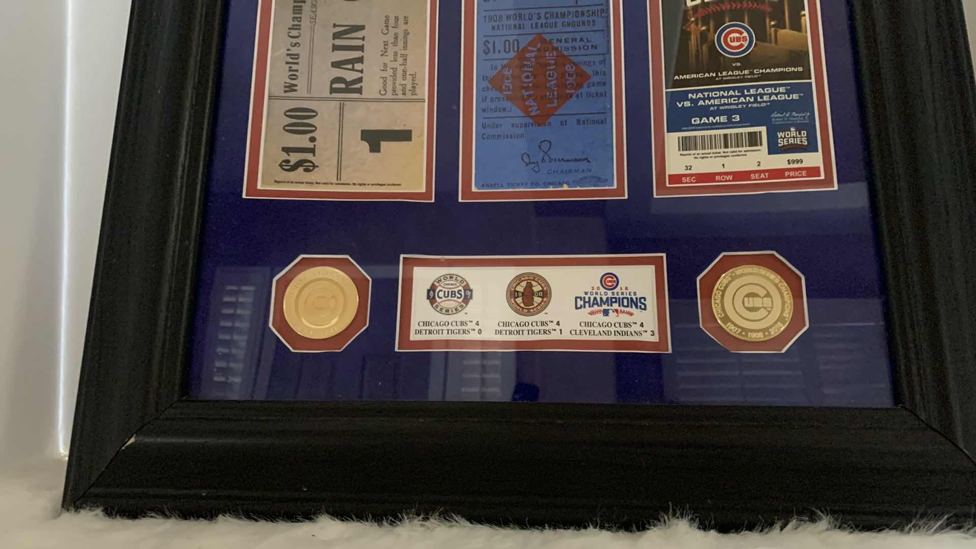 Photo 5 of HIGHLAND MINT LIMITED EDITION NUMBERED, CHICAGO CUBS COLLECTIBLES- 3 TIME WORLD CHAMPIONS COLLECTION 18” x 23”