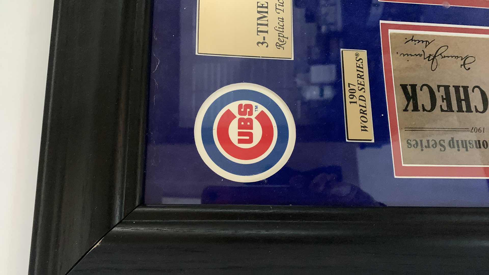 Photo 3 of HIGHLAND MINT LIMITED EDITION NUMBERED, CHICAGO CUBS COLLECTIBLES- 3 TIME WORLD CHAMPIONS COLLECTION 18” x 23”