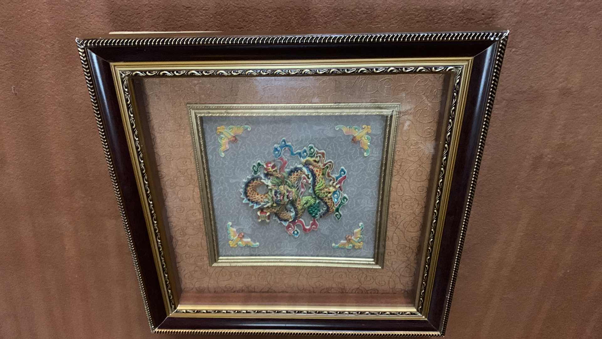 Photo 1 of ARTWORK, FRAMED MOUNTED 3D SHADOW BOX DRAGON 22” x 22”