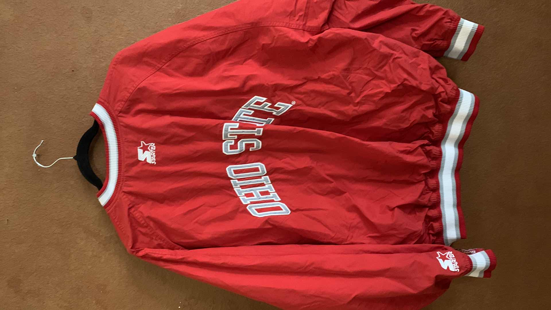 Photo 3 of MENS OHIO STATE RED STARTER PULLOVER JACKET SIZE XXL