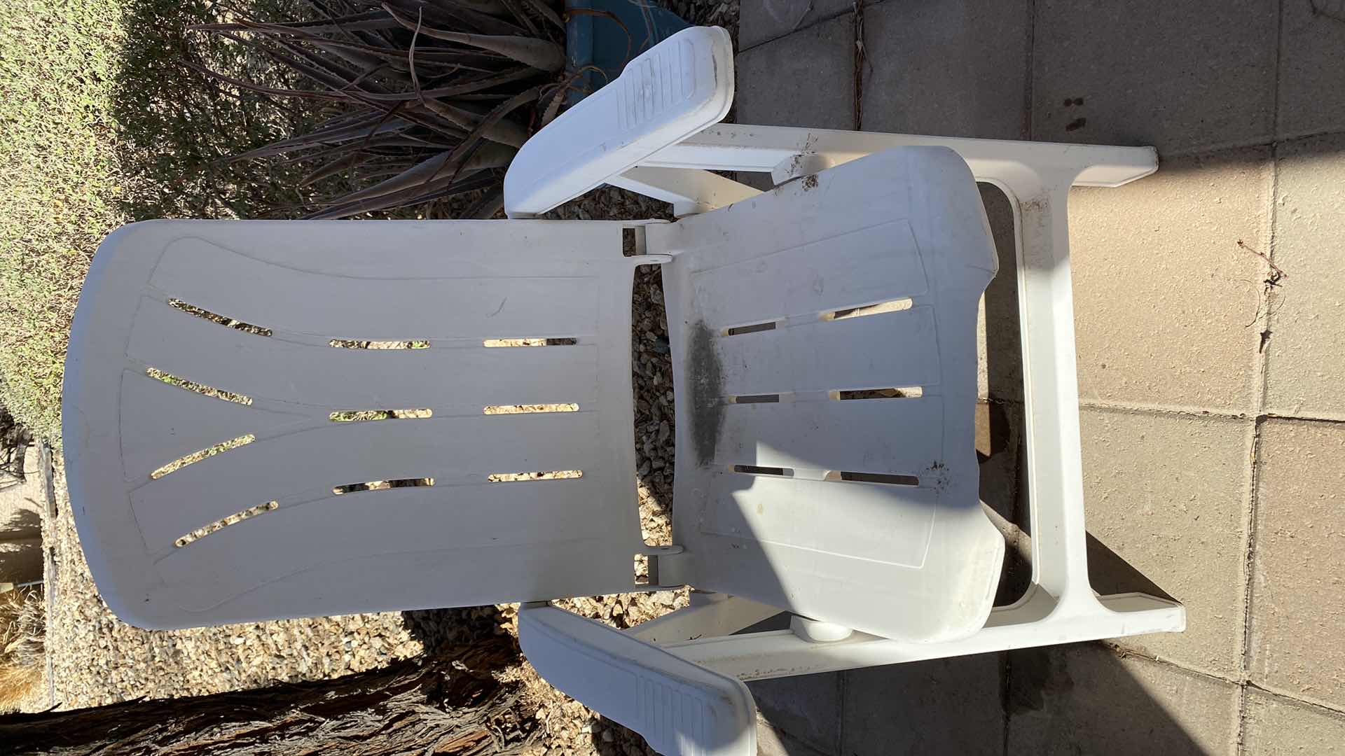Photo 1 of OUTDOOR PLASTIC ADJUSTABLE HIGH BACK ARM CHAIR