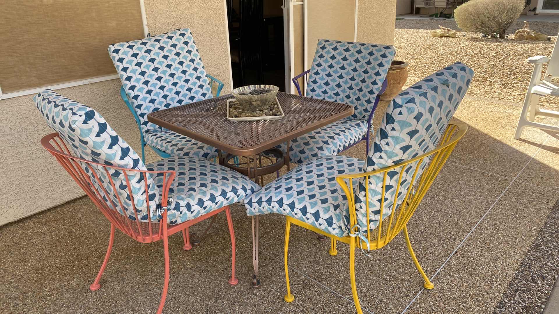 Photo 9 of ALUMINUM 5 PIECE PATIO SET-TABLE 28” SQUARE