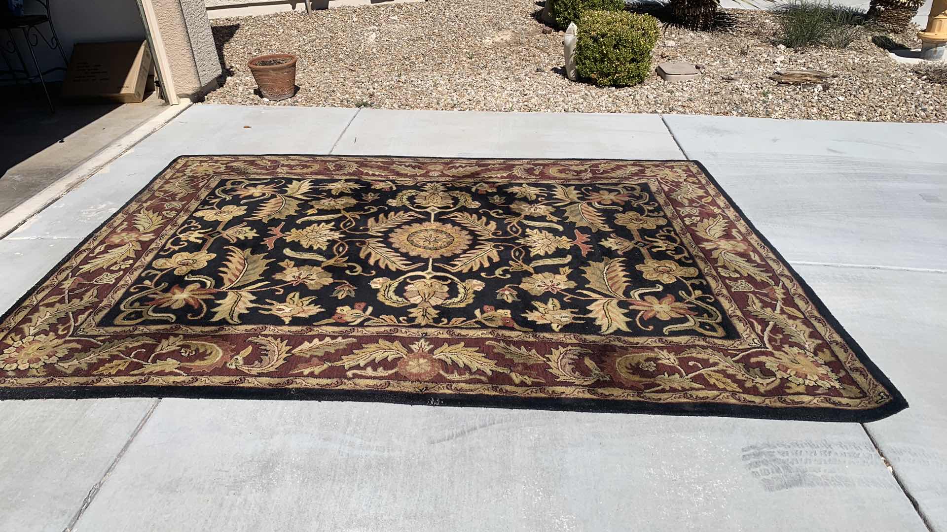 Photo 2 of CLASSIC WOOL COLLECTION 8’ x 11’ BLACK RUST AND GOLD WOOL RUG