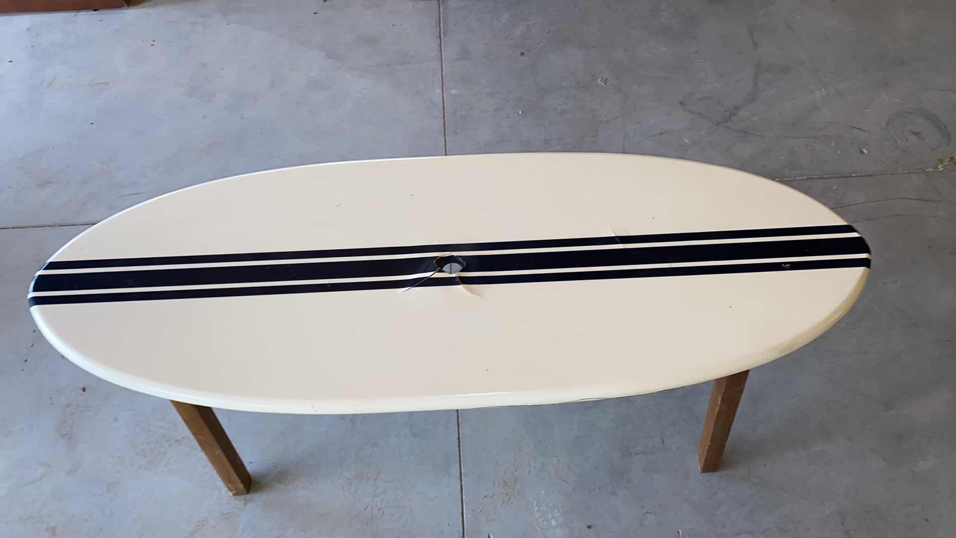 Photo 2 of SURF BOARD TABLE W/ UMBRELLA HOLE 64 X 22 x H24