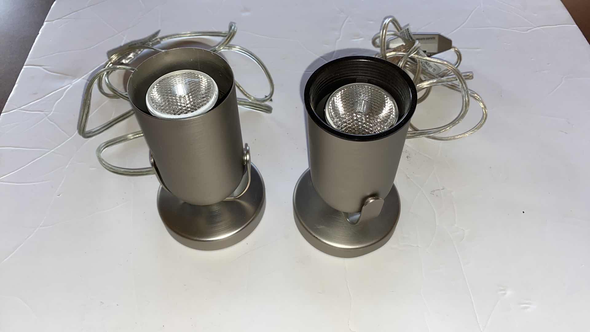 Photo 1 of 2-PORTABLE LAMP SPOT LIGHTS 4 X H6.25